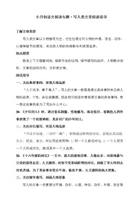 人教统编版小升初语文阅读专题·写人类文章阅读指导专题训练（含答案）