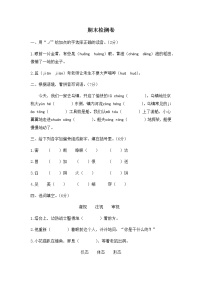 2020年统编教材语文五年级下册 期末检测2