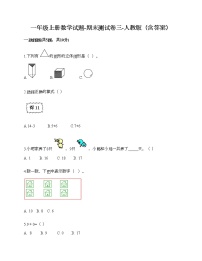 一年级上册数学试题-期末测试卷三-人教版（含答案）