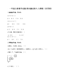 一年级上册数学试题-期末测试卷九-人教版（含答案）