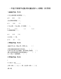 一年级下册数学试题-期末测试卷九-人教版（含答案）