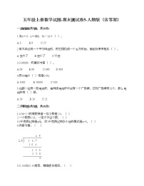 五年级上册数学试题-期末测试卷5-人教版（含答案）