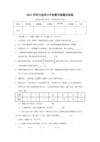 2021年四川宜宾小升初数学真题及答案（PDF版）