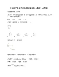 五年级下册数学试题-期末测试卷-人教版（含答案） (1)