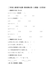 二年级上册数学试题-期末测试卷-人教版（含答案） (9)