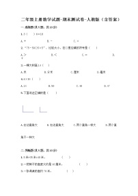 二年级上册数学试题-期末测试卷-人教版（含答案） (5)