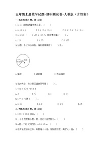 五年级上册数学试题-期中测试卷-人教版（含答案） (3)