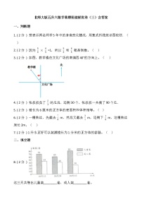 北师大版五升六数学暑期衔接提优卷（三）含答案