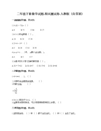 二年级下册数学试题-期末测试卷-人教版（含答案） (3)