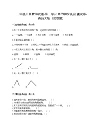 小学数学西师大版二年级上册二 角的初步认识综合训练题