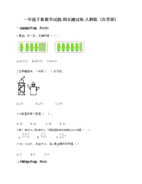 一年级下册数学试题-期末测试卷-人教版（含答案） (3)