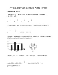 六年级上册数学试题-期末测试卷-人教版（含答案） (8)