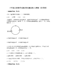 六年级上册数学试题-期末测试卷-人教版（含答案） (5)