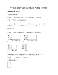 六年级下册数学试题-期末测试卷-人教版（含答案） (3)