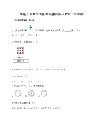 一年级上册数学试题-期末测试卷-人教版（含答案） (6)