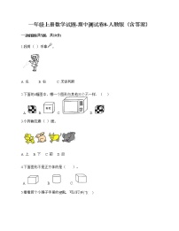 一年级上册数学试题-期中测试卷8-人教版（含答案）