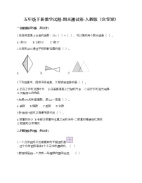 五年级下册数学试题-期末测试卷-人教版（含答案） (3)