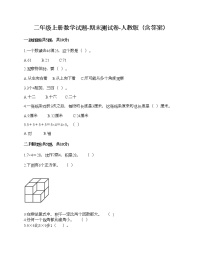 二年级上册数学试题-期末测试卷-人教版（含答案） (5)