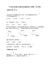 六年级上册数学试题-期末测试卷-人教版（含答案） (4)