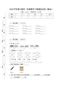 2020学年树人教育一年级数学下册期末试卷（精品）