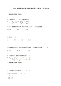 二年级下册数学试题-期末测试卷-人教版（含答案） (11)