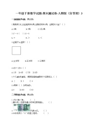 一年级下册数学试题-期末测试卷-人教版（含答案）3 (2)