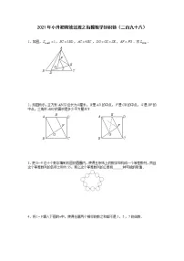 2021年小升初高效过渡之衔接数学知识链（二百九十八）练习题