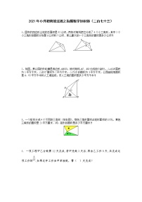 2021年小升初高效过渡之衔接数学知识链（二百七十三）练习题