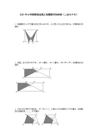 2021年小升初高效过渡之衔接数学知识链（二百七十七）练习题