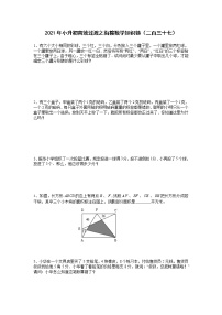 2021年小升初高效过渡之衔接数学知识链（二百三十七）练习题