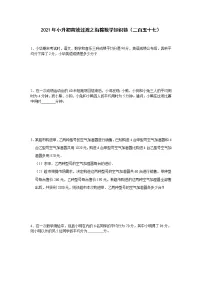 2021年小升初高效过渡之衔接数学知识链（二百五十七）练习题