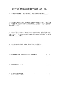 2021年小升初高效过渡之衔接数学知识链（二百一十三）练习题