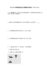 2021年小升初高效过渡之衔接数学知识链(一百一十六)练习题