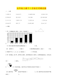 五年级上册十二月份月考测试题 (无答案)