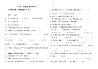 人教版六年级(上)数学期中测试卷 (无答案） (18)