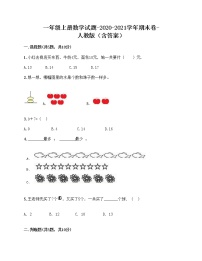 2020-2021学年小学数学人教版一年级上册数学试题期末卷（含答案）