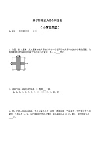 四年级下册数学试题-思维能力综合训练卷（12）（无答案）全国通用