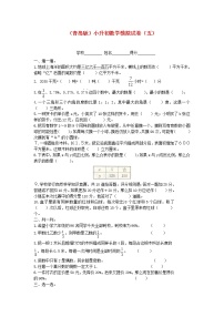 青岛版小升初数学模拟试卷（五）