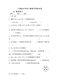 小学数学人教版五年级上册8 总复习巩固练习