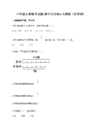 六年级上册数学期中百分卷人教版（含答案） (4)