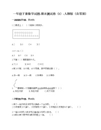 一年级下册数学试题-期末测试卷（1）-人教版（含答案）