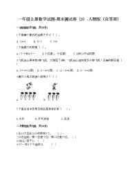 一年级上册数学试题-期末测试卷（3）-人教版（含答案）