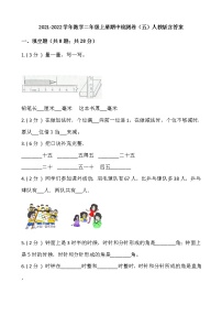 2021-2022学年数学二年级上册期中检测卷（五）人教版含答案(2)