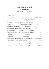 小学六年级数学下册数与代数专项总结突破卷