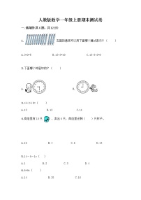 人教版数学一年级上册期末测试卷必考题