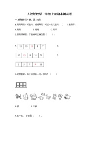 人教版数学一年级上册期末测试卷含解析答案