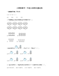 人教版数学一年级上册期末测试卷（考点精练）