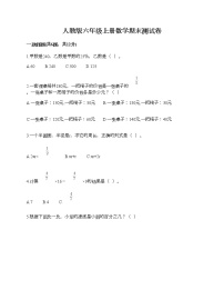 人教版六年级上册数学期末测试卷（研优卷）