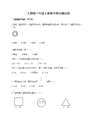 人教版六年级上册数学期末测试卷带答案解析