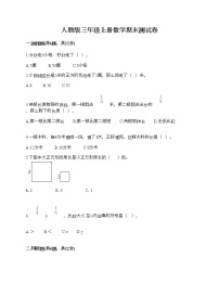 人教版三年级上册数学期末测试卷精品带答案